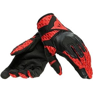 Dainese Air-Maze Uniseks handschoenen, motorhandschoenen, stof, voor dames en heren, zwart/rood, XXXL