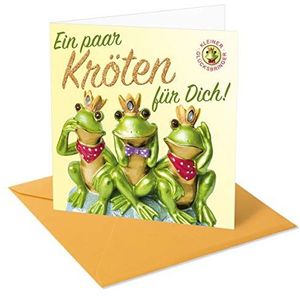 Wenskaart met envelop en geluksbrenger