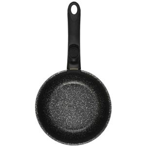 COOK CONCEPT, KC25301 | Steeneffect X3 pan met afneembare universele handgreep, elegant design, hoogwaardige materialen, stapelbaar, veelzijdig om te bakken, zwart, 20 cm