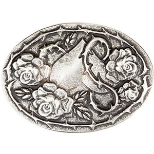 MGM Rosenliebe Unisex riem antiek zilver 01 - artikelnummer 694 - zilver (oud zilver 01), Zilver (Antiek Zilver 01)