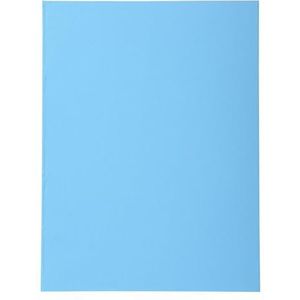 Exacompta - Ref. 410010E, pak van 100 stevige Forever® mappen 220 g/m2, mappen 100% gerecycled en Blue Angel-gecertificeerd, afmetingen 24 x 32 cm voor A4-formaat, helderblauwe kleur
