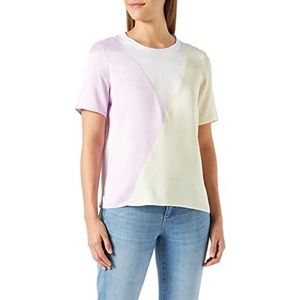 Naf Naf Chloe T1 blouse, paars/geel, normaal dames, paars/geel, XL, lila/geel