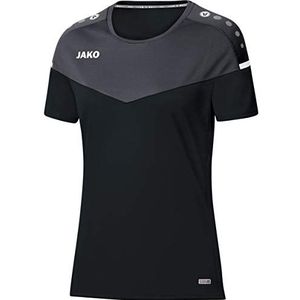 JAKO Champ 2.0 T-shirt voor dames, zwart/antraciet
