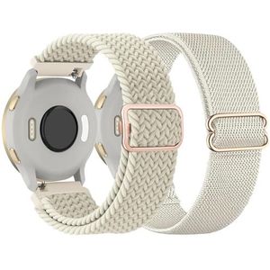 TUCOMO Rekbare nylon armband, compatibel met Garmin Venu 3S/Venu 2S/Vivoactive 4S/Vivomove 3S, 18 mm elastische reservearmband voor Garmin Forerunner 255S/265S, heren en dames