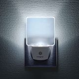 Integraal led-nachtlampje met automatische sensor, dag/nacht, elektrisch, mat, wit