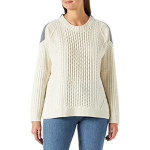 Blauer Ronde hals Sweater, 123 hazelnootmelk, 44 dames, 123 hazelnootmelk, 44, 123 hazelnootmelk