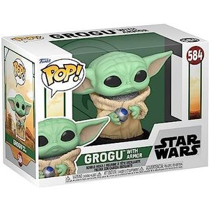 Funko Pop! Star Wars: BoBF - Grogu (The Child, Baby Yoda) - (Grogu (The Child, Baby Yoda), Baby Yoda) with Armor - Star Wars: The Book of Boba Fett - Verzamelbaar Vinyl Figuur - TV Fans