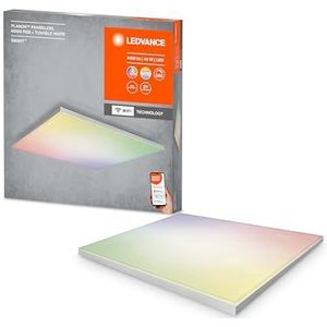 LEDVANCE Intelligente led-plafondlamp, binnenpaneel met wifi-technologie, instelbare lichtkleur (3000 K-6500 K), aanpasbare RGB-kleuren, 60 cm x 60 cm, compatibel met Google en Alexa