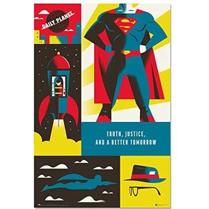 Grupo Erik - Poster Superman Anniversaire 100 Ans - Deco Maison, Decoration Murale, Affiche Décorative