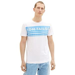 TOM TAILOR Heren 1037988 T-shirt, Wit 20.000