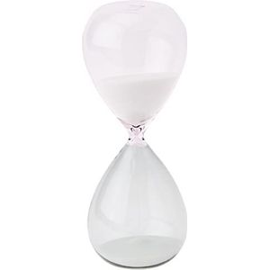 TFA Dostmann Zandloper 15 minuten 18.6009.02.40 glas timer tafeldecoratie stopwatch grijs roze zand (L) 73 x (H) 190 mm