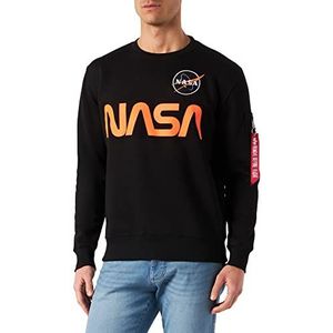 ALPHA INDUSTRIES NASA Reflecterende hoodie voor heren, Zwart / Refl.oran