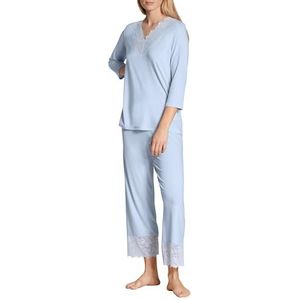 CALIDA Elegante Dreams Pijama Set voor dames, Harmony Blue, L, Harmony Blue