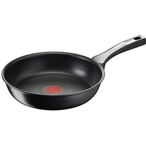 Tefal G25906 Unlimited Koekenpan, zwart, 28 cm, met krasbestendige titanium antiaanbaklaag, PFOA-vrij, geschikt voor alle soorten fornuizen, inclusief inductiekookplaten