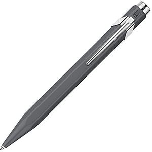 Caran d'Ache Popline 0846.595 Balpen met etui grijs gelakt Lijnmaat M Schrijfkleur: blauw Lengte 12,5 cm