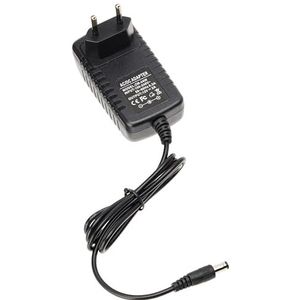 LEYF Universele voeding, 12 V DC 2 A, AC 100 - 240 V, 50/60 Hz, adapter, stekkervoeding, kabellengte 90 cm, jackplug 5,5 - 2,1 mm, compatibel met tv-box, ledstrips, router, camera