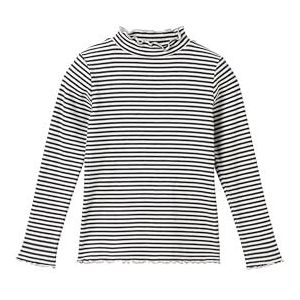 TOM TAILOR 1042598 T-shirt met lange mouwen voor kinderen, geribbeld, met strepen, 36466 - gebroken wit - donkerblauw gestreept