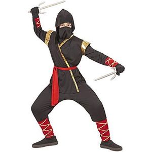 Widmann Ninja kostuumset voor kinderen, 140 cm, 8-10 jaar, zwart