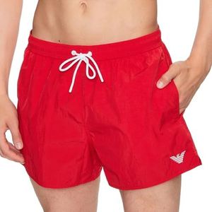 Emporio Armani Emporio Armani Boxershorts voor heren met geborduurd logo, badpak, Robijn rood