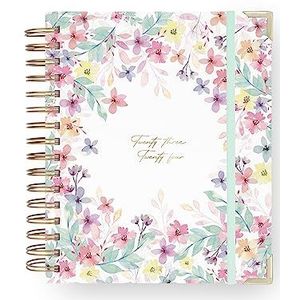 Oxford Live&Go, Agenda 2023 2024 Jour par page, couvercle en plastique, 12  x 18 cm, espagnol, rouge