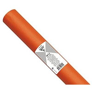 Clairefontaine 394058C – 24 vellen zijdepapier 18 g/m² – formaat 50 x 75 cm – fijn, zacht en robuust papier – creatieve hobby's – verpakking en creatieve activiteiten – kleur oranje