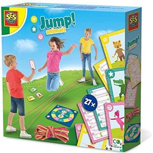 SES Creative - Jump Animals-auts met elastiek: uitdagingen met kaarten, 02248