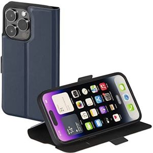 Hama Apple iPhone 14 Pro Hoesje met kaartenvak Flip Case voor iPhone 14 Pro hoes met magneetsluiting en standaardfunctie, blauw