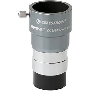 Celestron Omni Barlow Omni 93326 lens, 5,1 x 3,2 cm, zilverkleurig