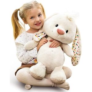 Knuffeldier konijn crème 50 cm - zacht en duurzaam pluche dier om te knuffelen, om te spelen, voor kinderen en volwassenen, een geweldig cadeau-idee