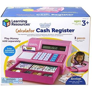 Pretend & Play rekenmachine kassa, roze van Learning Resources, kassa voor kinderen, Pretend & Play kassa, vanaf 3 jaar