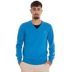 GANT Heren trui Classic V-hals katoen blauw dag blauw S, dagblauw