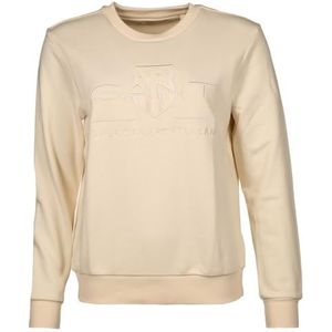 GANT Sweat-shirt à col en C Reg Tonal Shield pour femme, Lin, L