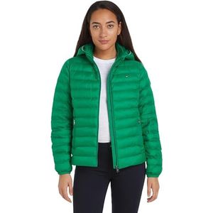 Tommy Hilfiger Lw Gestreepte gewatteerde jas Global Gewatteerde jassen voor dames, Olympisch groen