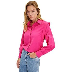 Trendyol T-shirt, roze, met schouders, dames, roze, maat 36, Roze