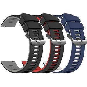 EZMVZKU 22 mm siliconen armband voor Samsung Galaxy Watch 3 45 mm/Watch 46 mm, voor Amazfit GTR3/3 PRO/GTR4, compatibel met Huawei Watch GT Runner/GT3 46 mm/3/3 Pro Sport, Siliconen
