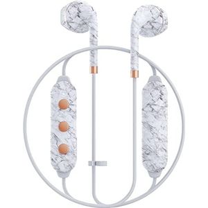 Happy Plugs Bluetooth hoofdtelefoon ""Wireless II"" (in-ear hoofdtelefoon, Bluetooth, ten minste 6 uur batterij in gebruik, stereo, met microfoon) wit gemarmerd