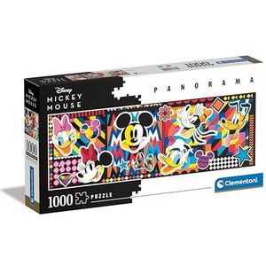 Clementoni Disney Classic Panorama Puzzel 1000 stukjes - Puzzel voor volwassenen 14-99 jaar, Disney, gemaakt in Italië, 39835