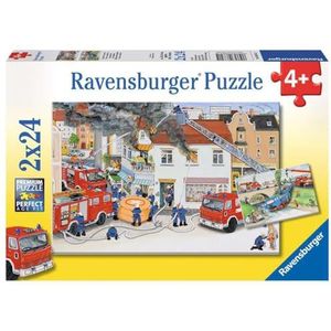 Ravensburger - 08851 5 – puzzel – bij de brandweerlieden – 2 x 24 stukjes