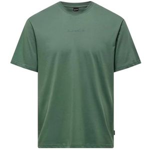 ONLY & SONS T-shirt pour homme, Vert forêt, XL