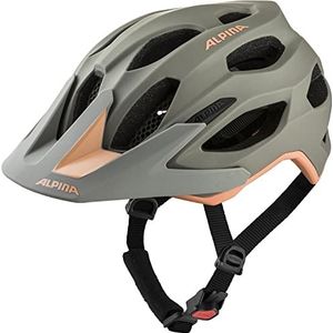 ALPINA Carapax 2.0 Lichte, stabiele en comfortabele fietshelm met vliegennet en antibacteriële pads voor volwassenen, moon-peach mat, 52-57 cm