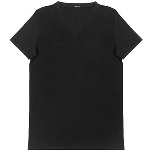 HOM, T-shirt met V-hals, Supreme Cotton, heren, zwart.