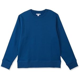 Amazon Essentials Heren fleece trui met ronde hals (verkrijgbaar in grote maat), blauw gemêleerd, XS