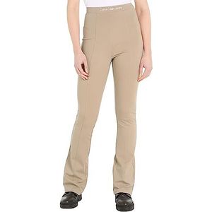 Calvin Klein Jeans Milano elastische leggings met logo voor dames, Plaza Taupe