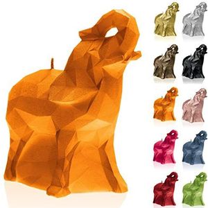 Candellana Olifant Poly Medium | Hoogte 17,8 cm | Oranje | Handgemaakt in EU