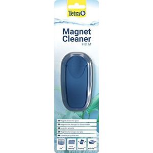 Tetra Magneetreiniger Flat M – magnetische raamreiniger voor aquaria met rechte wanden – snelle en effectieve reiniging zonder nat te worden – glas tot 6 mm dik – krast niet – ergonomische handgreep