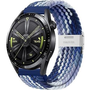 YASPARK Armband voor Huawei Watch GT 2 46 mm, 22 mm, gevlochten rekbaar nylon, voor Huawei Watch GT, GT 3, GT 3 Pro 46 mm, GT 2 Pro, GT 2e, GT Runner, Galaxy Watch 46 mm, Galaxy Watch 3 45 mm