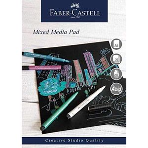 Faber-Castell Creative Studio Spiraalblok, A5, 250 g/m², zwart papier, 30 vellen