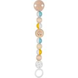 goki baby 65338 - Autofopspeen clip van hout, schattige auto in blauw op de houten elementen, met clip voor bevestiging aan kleding, gemaakt in Duitsland, 21 cm lang, vanaf de geboorte