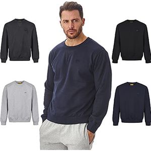 Iron Mountain Heren sweatshirt met ronde hals van zacht fleece, milieuvriendelijk, pluisvrij, flexibel en comfortabel, marineblauw, maat 4XL