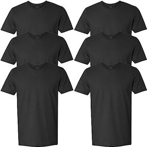 Fruit of the Loom T-shirt Stay Tucked Crew ondergoed (6 stuks) heren, Klassieke snit, kleur zwart, 6 stuks